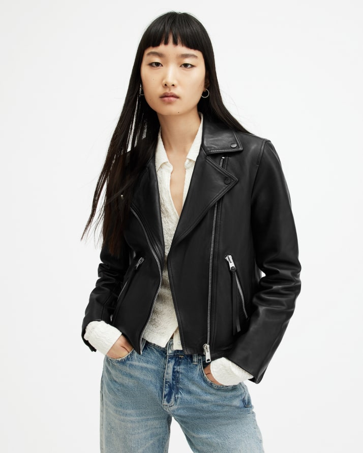 Women's Dalby Leather Jacket - Front View